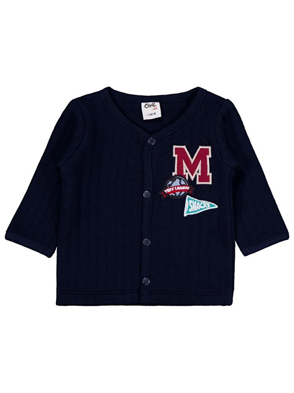 Baby M Nakışlı 1-9 Ay Pijama Takımı - Lacivert 1-3 Ay-2