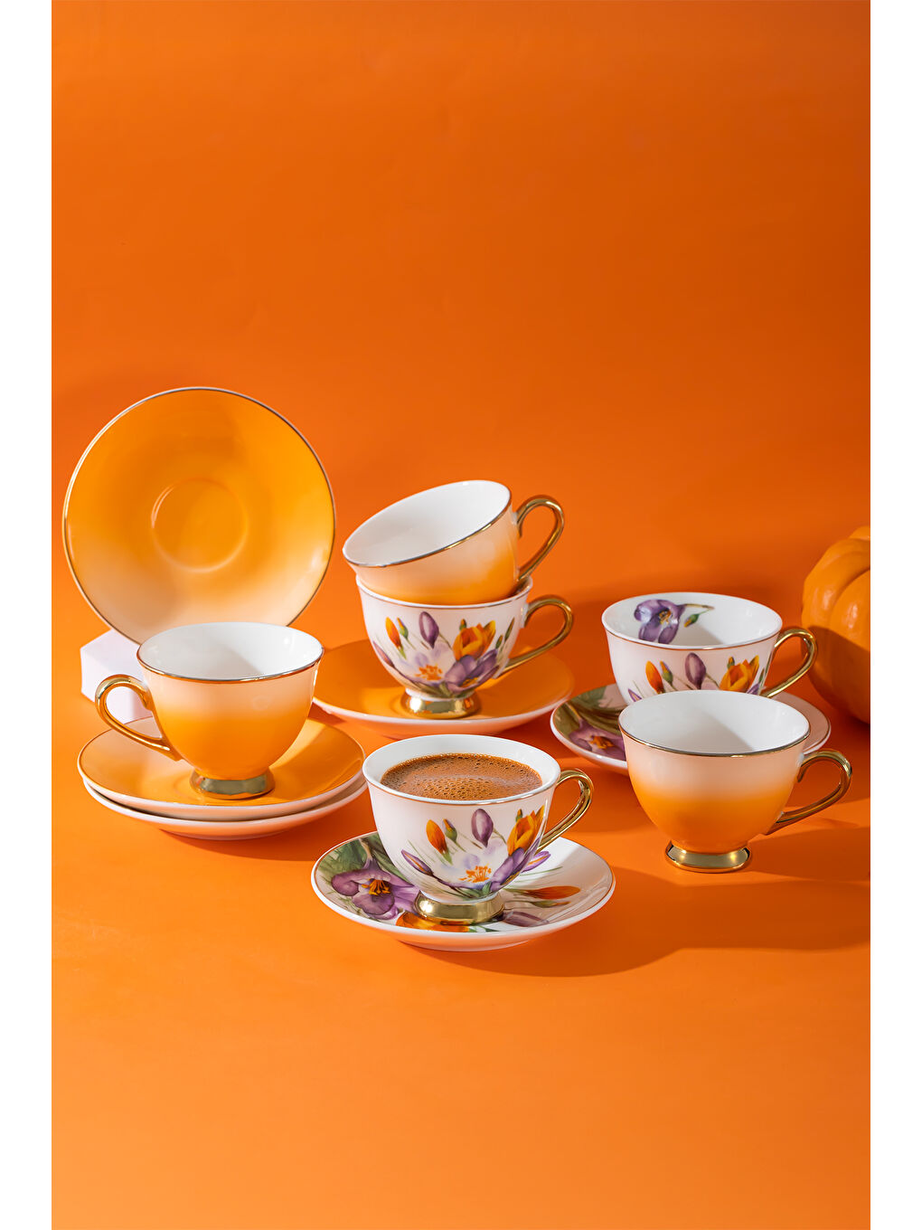 Beyaz 102051 Arancia 6 Kişilik Kahve Fincan Takımı  100ml  Fincanı Seti