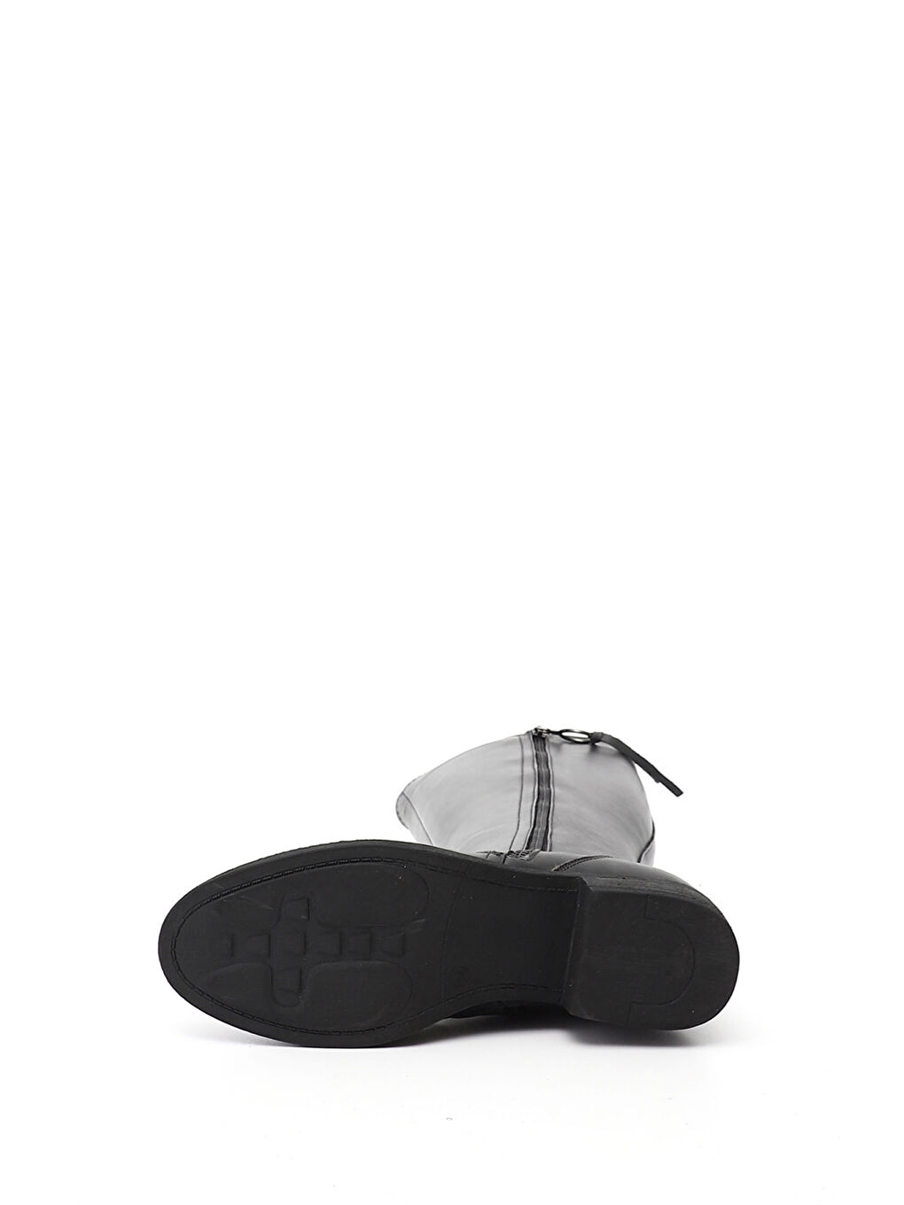 Antrasit Kadın ANTRASİT Fermuarlı Kalın Topuklu Hakiki Deri Çizme-3