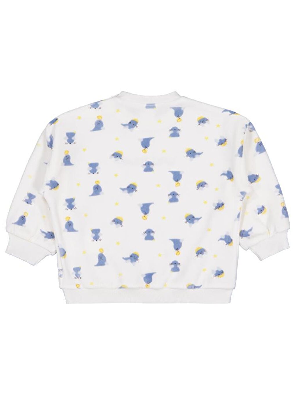 Baby Fok Balığı Empirme 6-18 Ay Sweatshirt - Beyaz 6-9 Ay-1