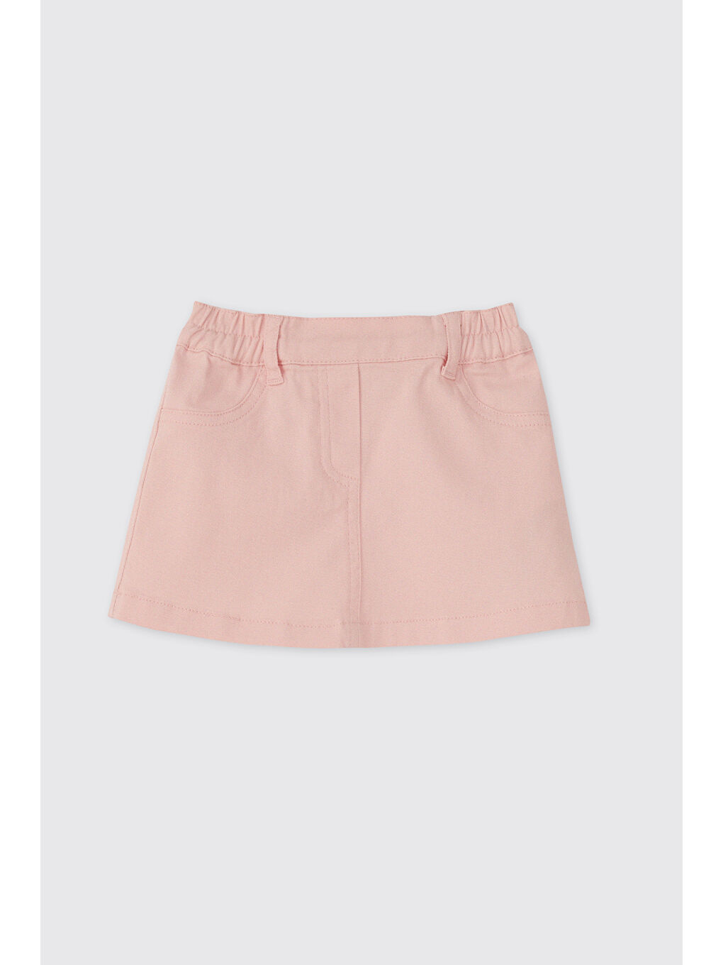 Kız Bebek Beli Lastikli Pembe Etek
