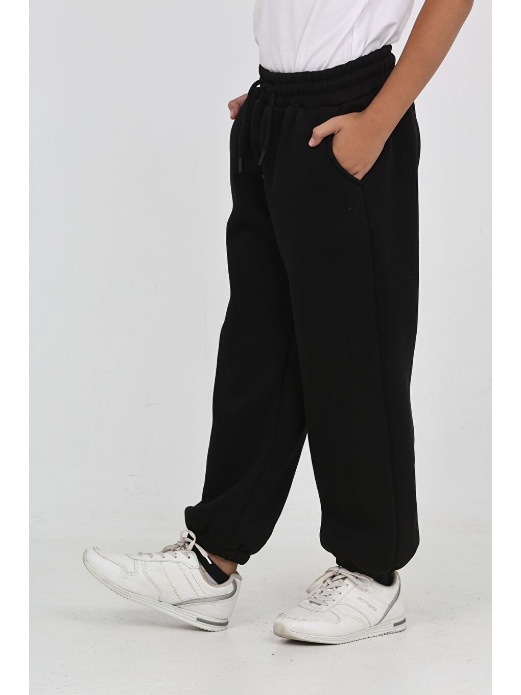 Siyah Unisex Çocuk Eşofman Alt-2