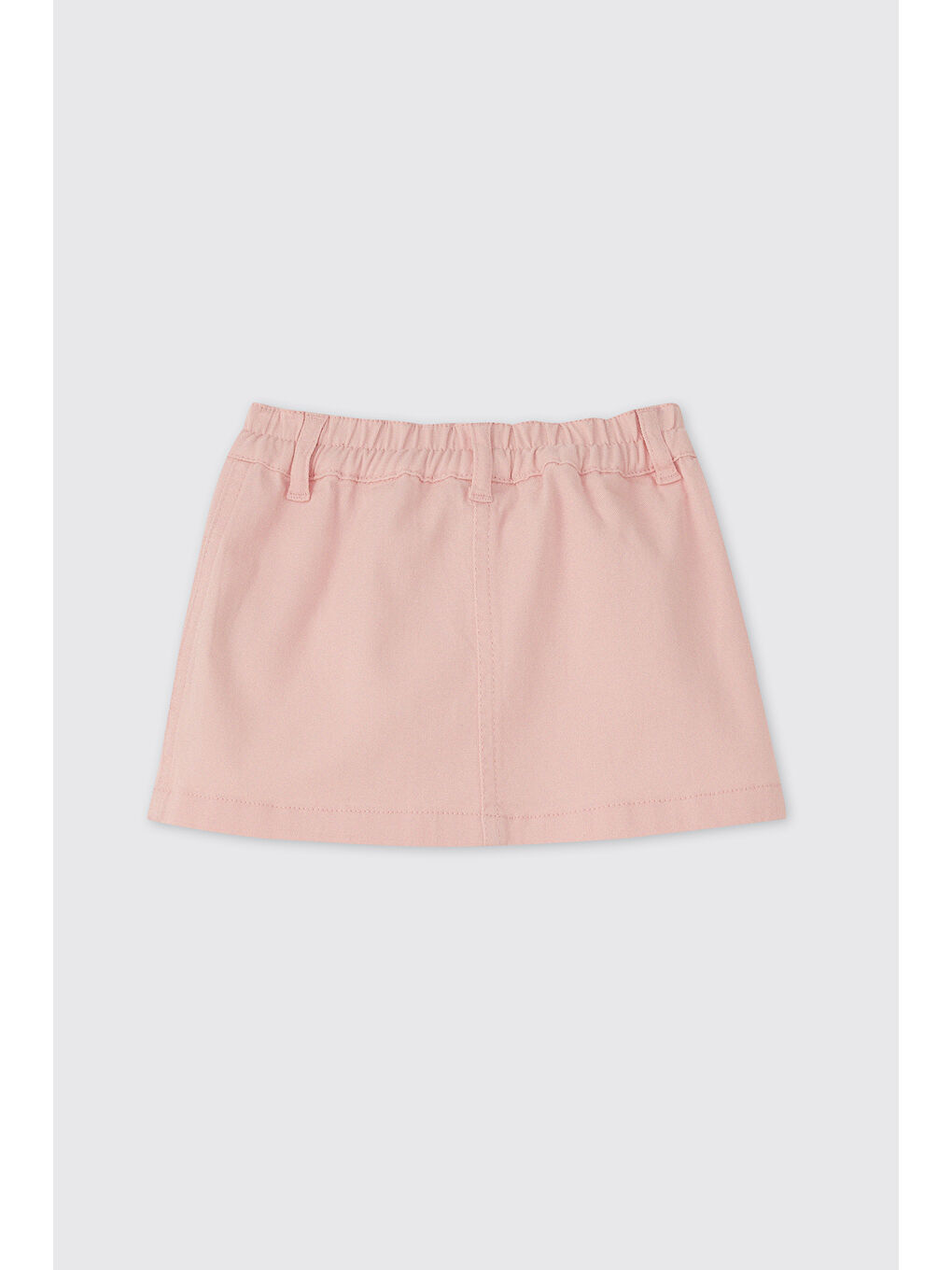 Kız Bebek Beli Lastikli Pembe Etek-1