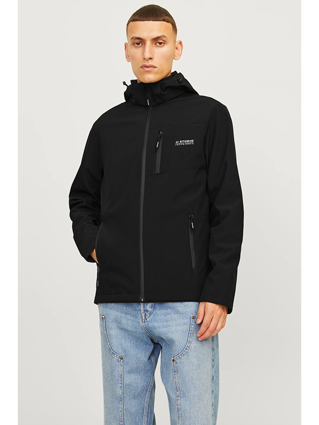 Jack & Jones Siyah Jjtaylor Regular Fit Kapüşonlu Erkek Mont 12259615