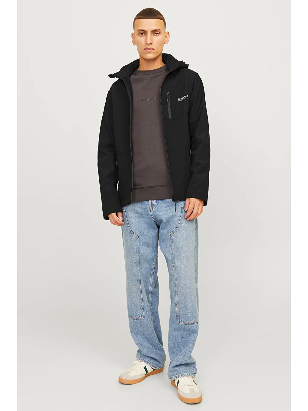 Jack & Jones Siyah Jjtaylor Regular Fit Kapüşonlu Erkek Mont 12259615 - 2