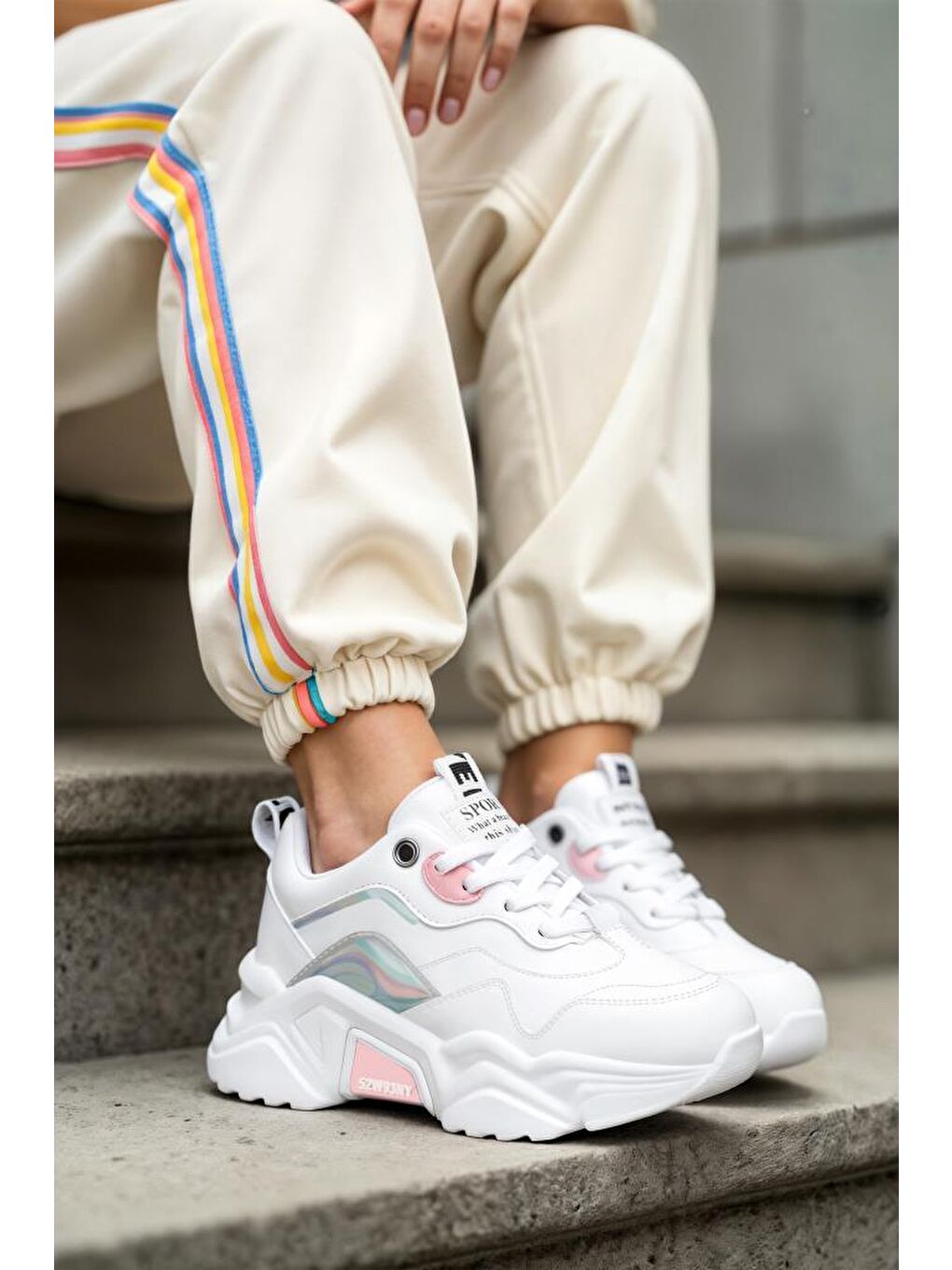 Beyaz KİDS DS K 2110 Sneaker 2025 Kız Çocuk-1