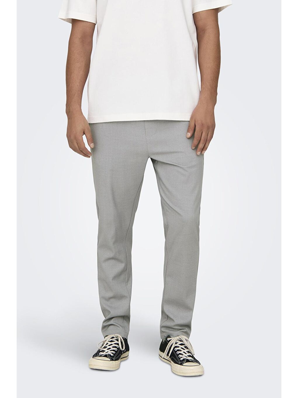 Only&Sons Açık Gri Onslinus Normal Bel Regular Fit Chino Erkek Pantolon 22026742 - 1