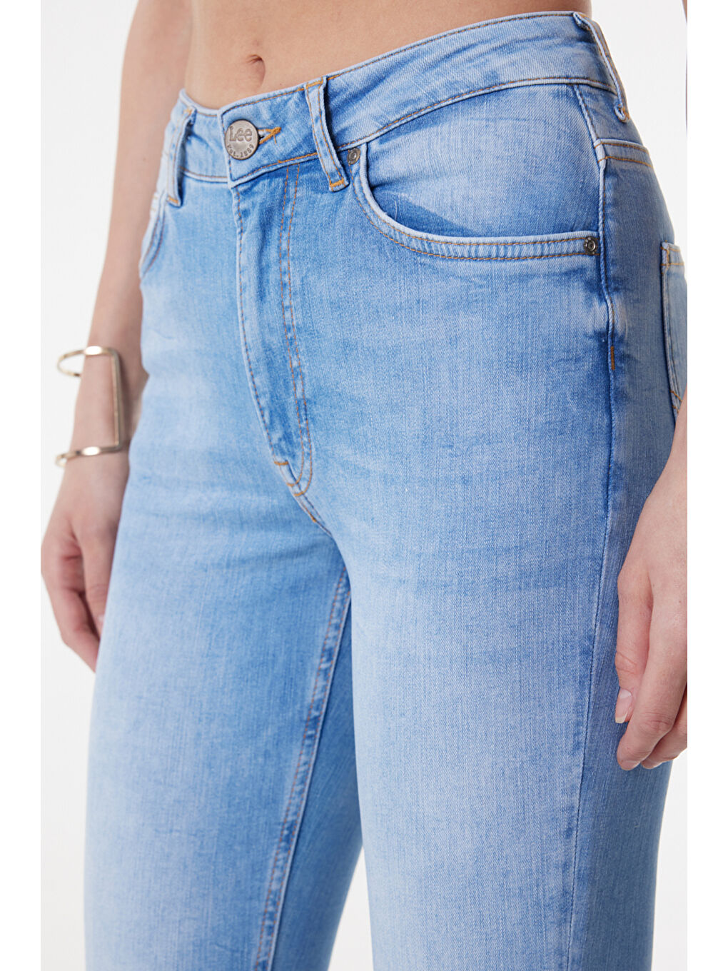 Scarlett Skinny Fit Dar Kesim Yüksek Bel Açık Mavi Esnek Jean Jean Pantolon-2