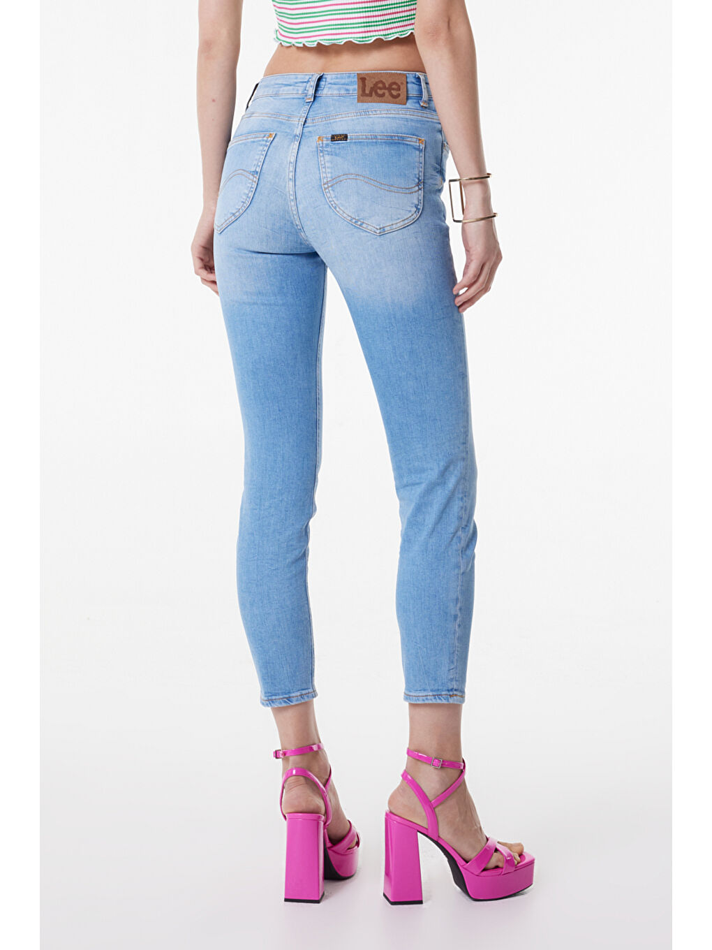 Scarlett Skinny Fit Dar Kesim Yüksek Bel Açık Mavi Esnek Jean Jean Pantolon-3