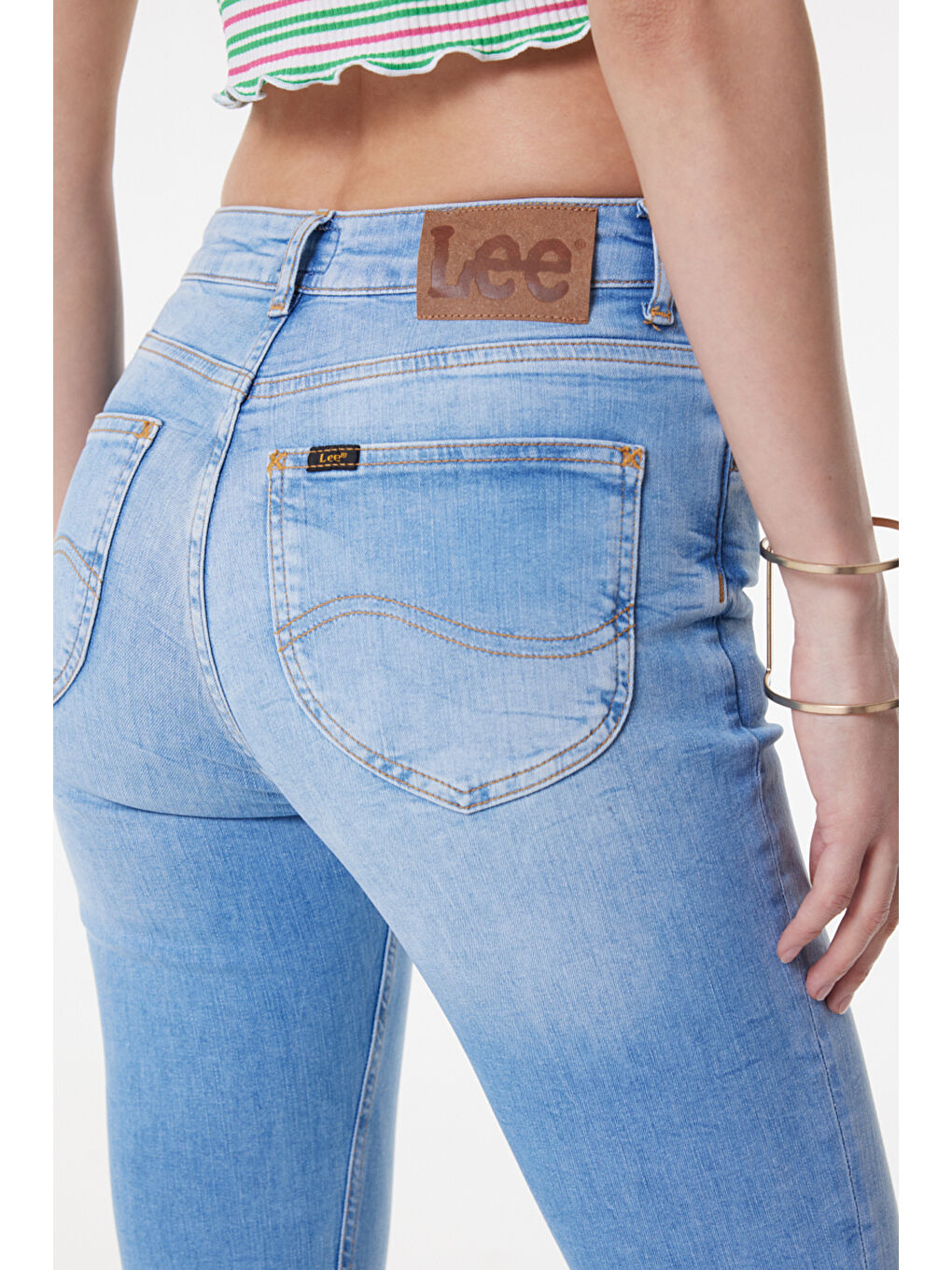 Scarlett Skinny Fit Dar Kesim Yüksek Bel Açık Mavi Esnek Jean Jean Pantolon-4