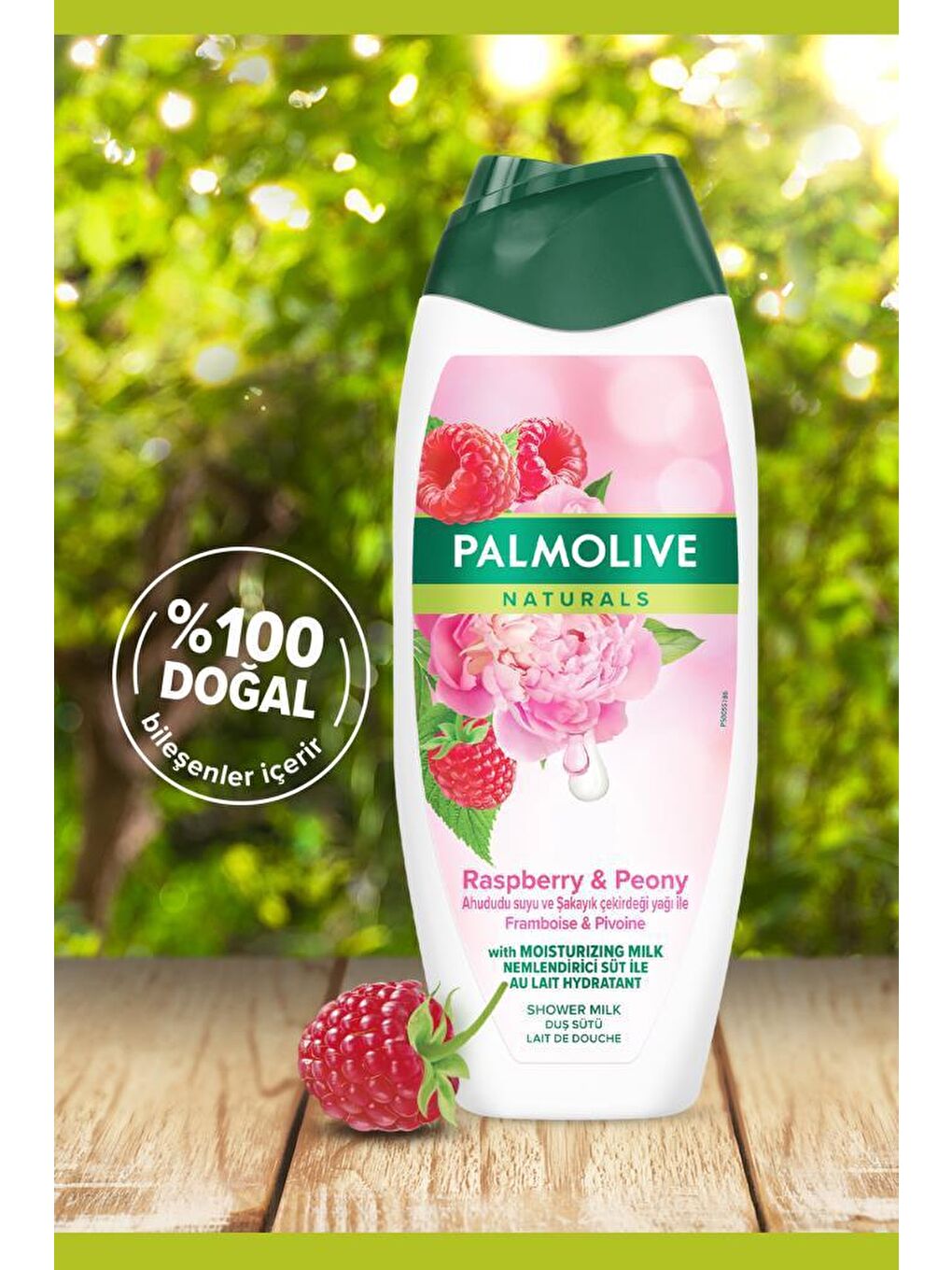 Palmolive Beyaz Naturals Ahududu Suyu ve Şakayık Çekirdeği Yağı ile Nemlendirici Duş Jeli 500 ml x2 Adet - 3