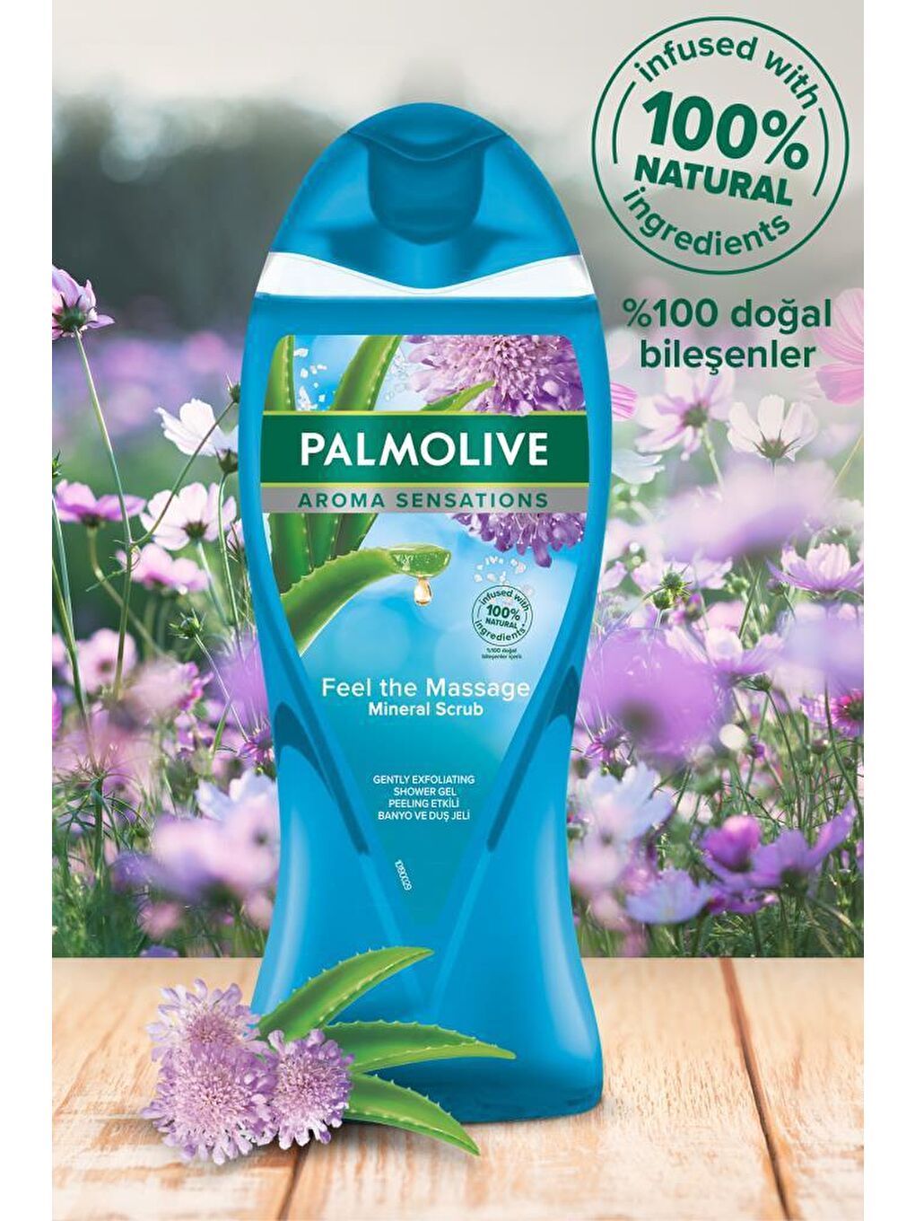 Palmolive Mavi Aroma Sensations Feel The Massage Banyo ve Duş Jeli 500 ml x 2 Adet + Duş Lifi Hediye - 1