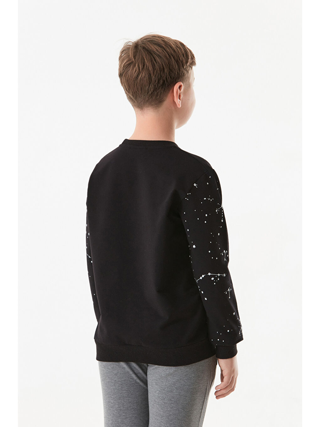 Siyah Stay Strong Baskılı Erkek Çocuk Sweatshirt-2