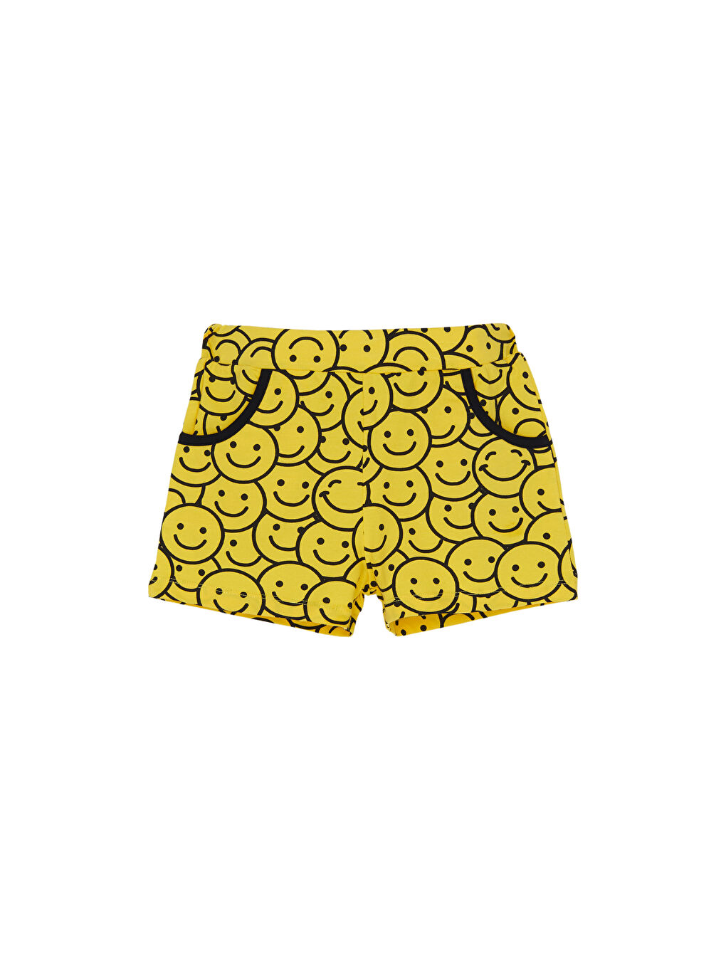 Karışık Smile Desen Kız Çocuk Çepli Şort