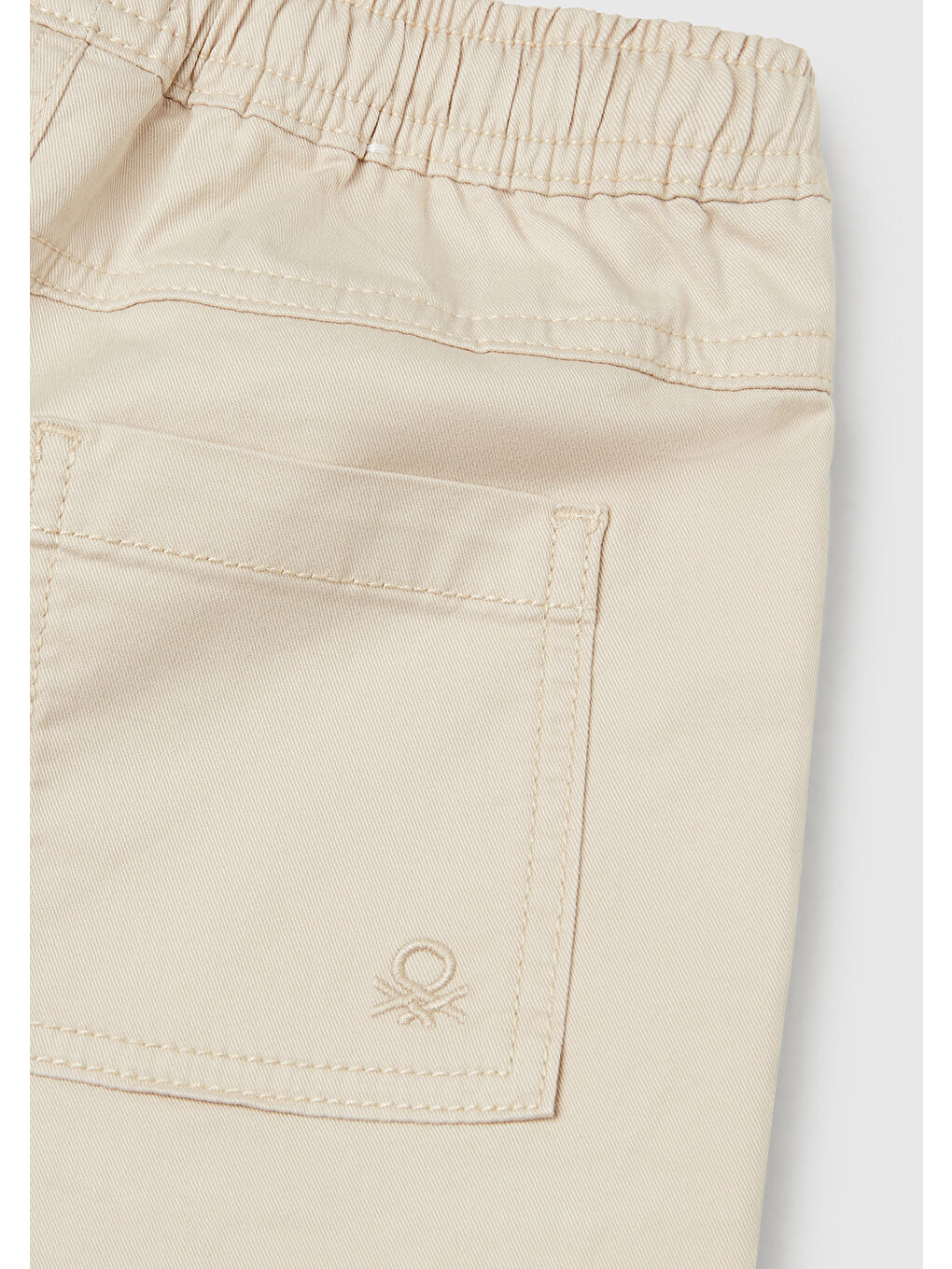 Erkek Çocuk Ekru Beli Büzgü İpli Yama Cepli Jogger Pantolon-2