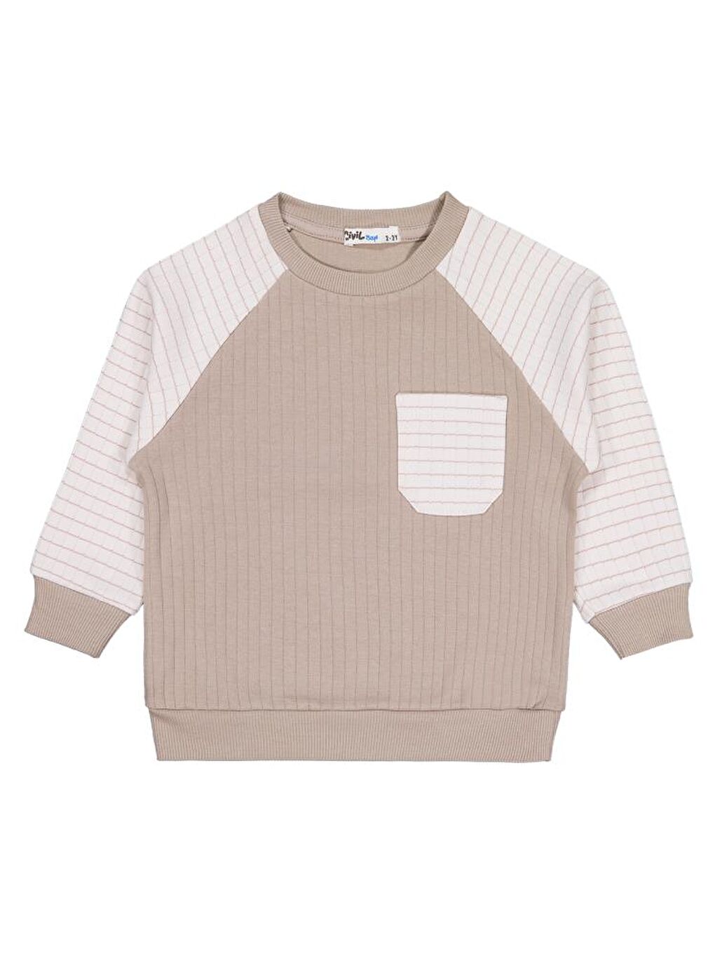 Boys Cepli 2-5 Yaş Sweatshirt - Bej 5-6 Yaş