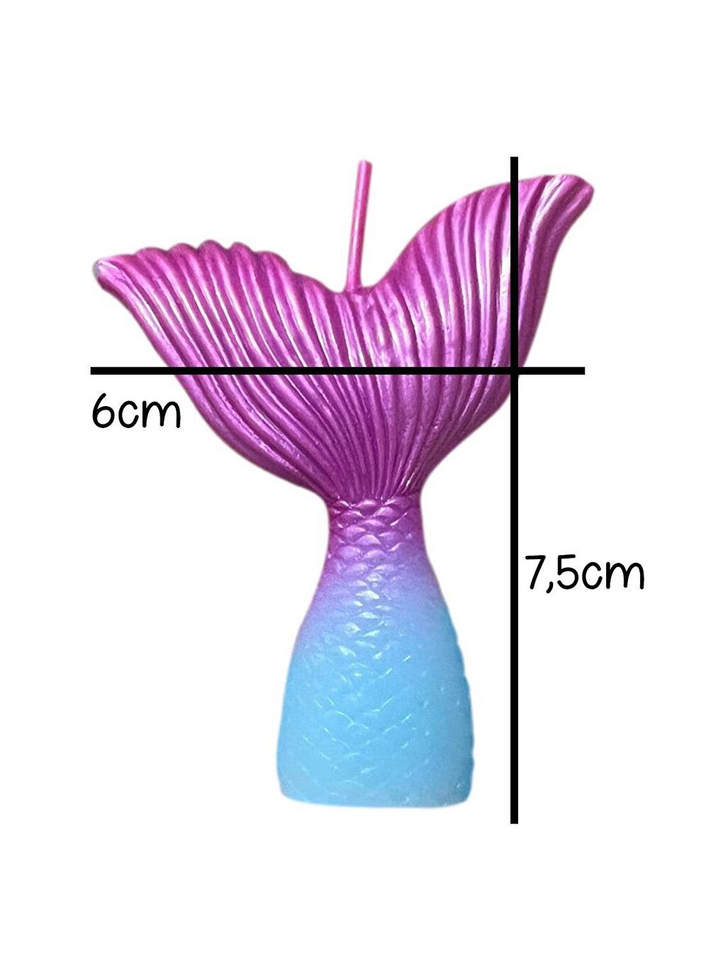 Karışık Çok Renkli Deniz Kızı Kuyruğu Mum-2