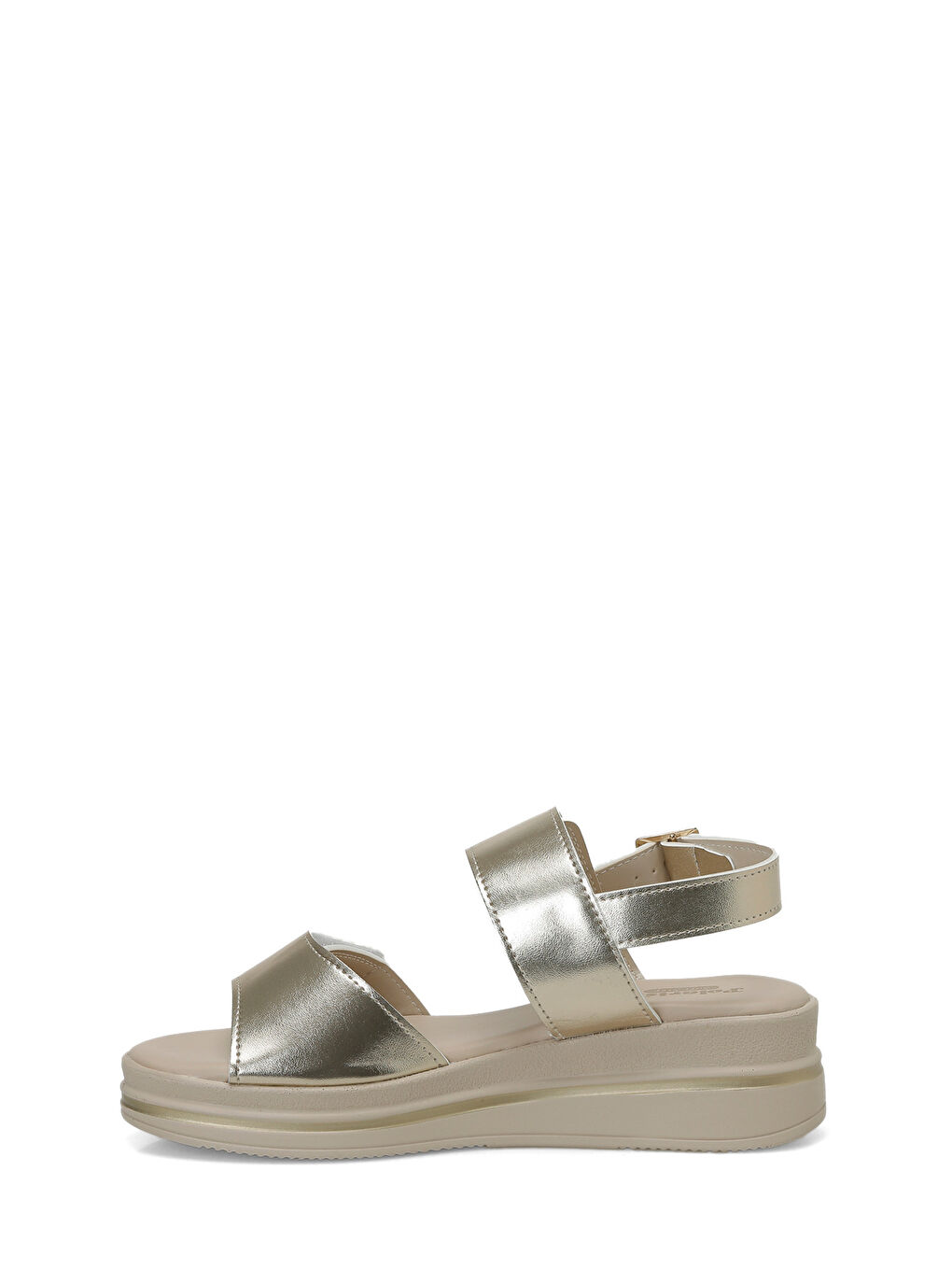 Sarı 325623.Z 5FX Altın Kadın Dolgu Topuk Sandalet-2