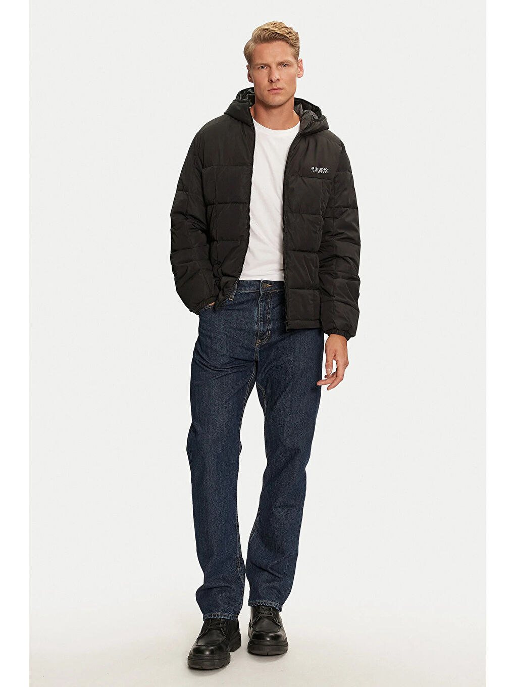 Jack & Jones Siyah Jjben Comfort Fit Kapüşonlu Erkek Mont 12256905 - 2