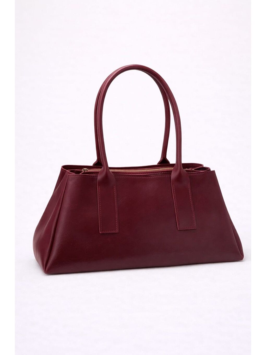Bordo Kadın Minimalist Baget Omuz Çantası - Modern Tasarım El ve Kol Çantası 12663
