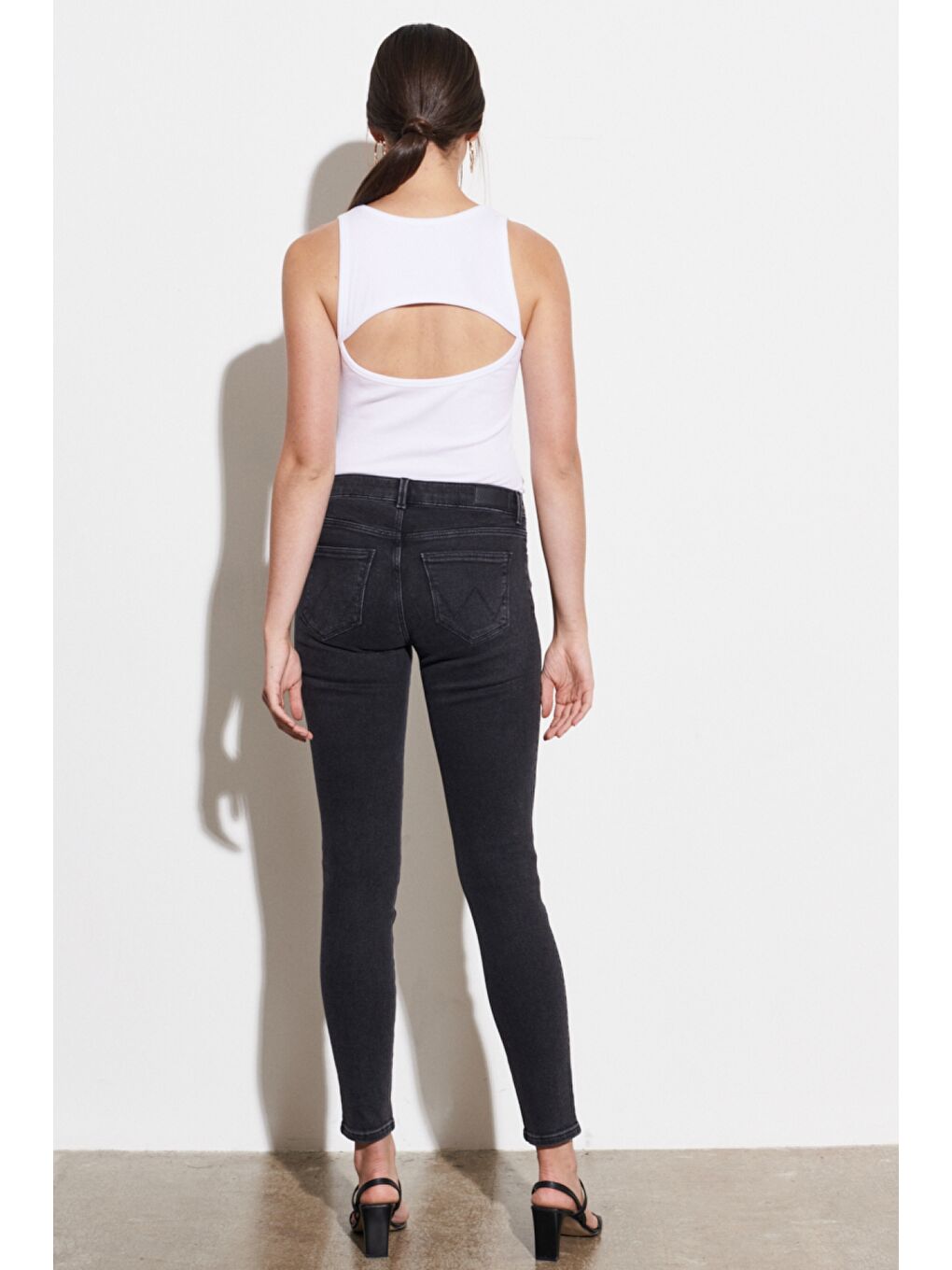 Antrasit Skinny Fit Denim Esnek Jean Jean Pantolon-6