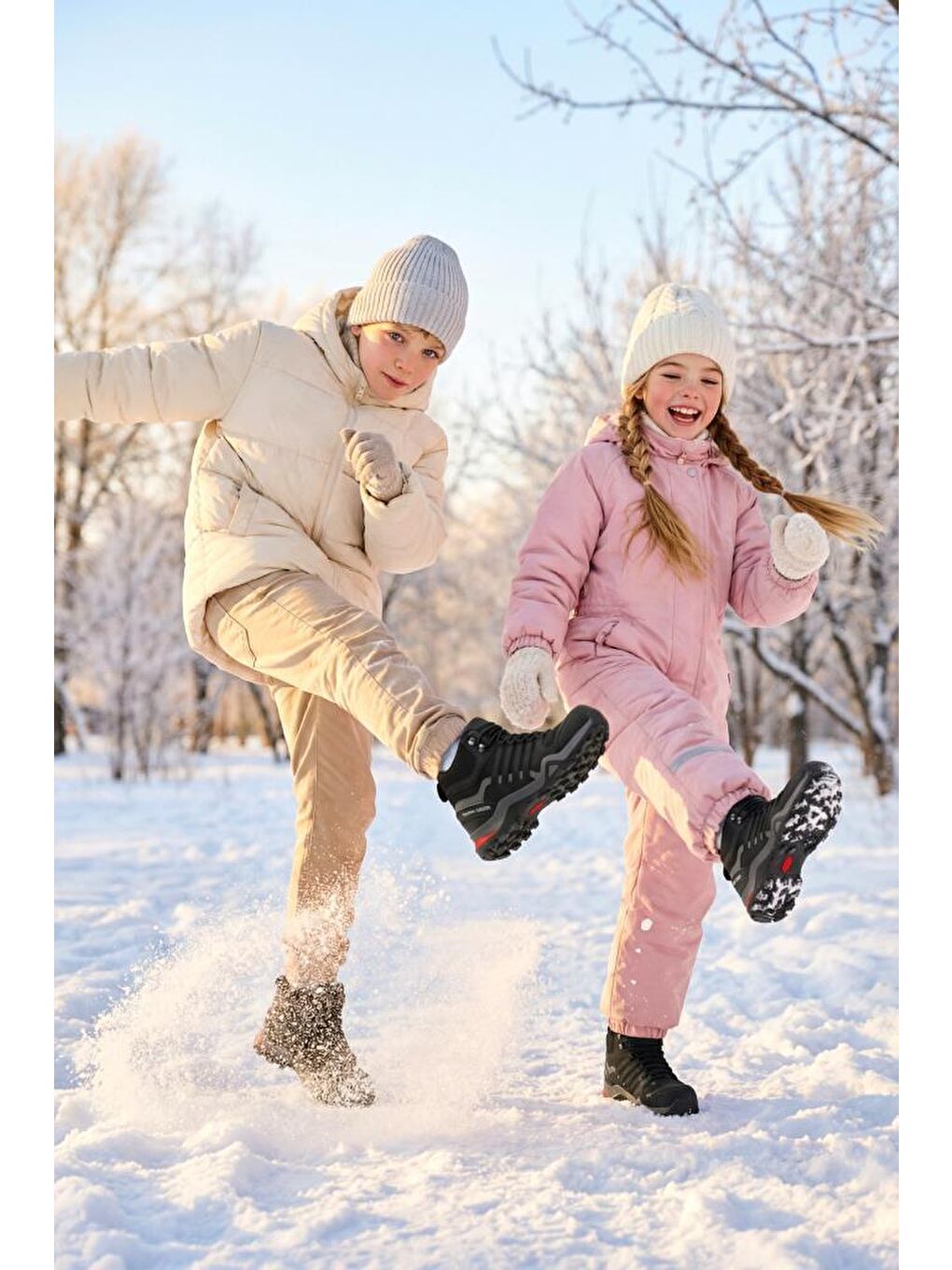 Siyah Montana Günlük Kız Çocuk Outdoor Trekking Günlük Bot 2025-3