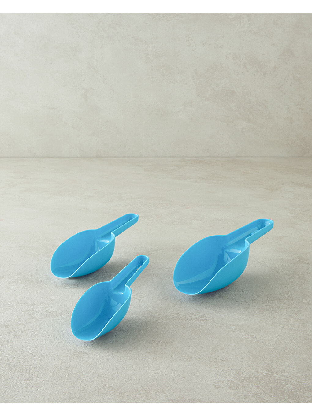Poul Plastik 3'lü Ölçü Kaşığı 22x7,8x5 cm Turkuaz