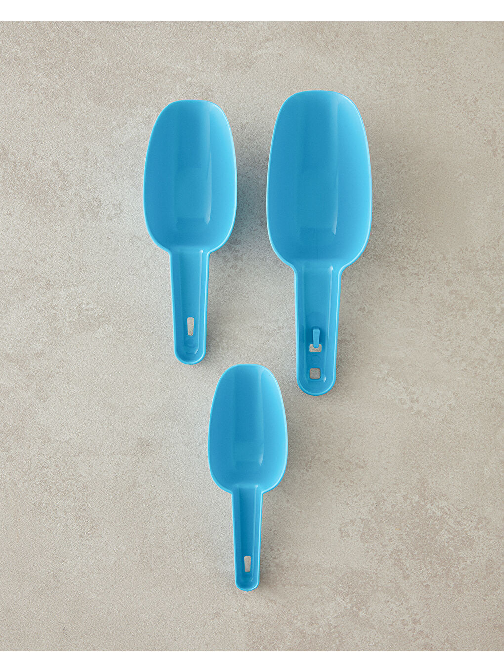 Poul Plastik 3'lü Ölçü Kaşığı 22x7,8x5 cm Turkuaz-1