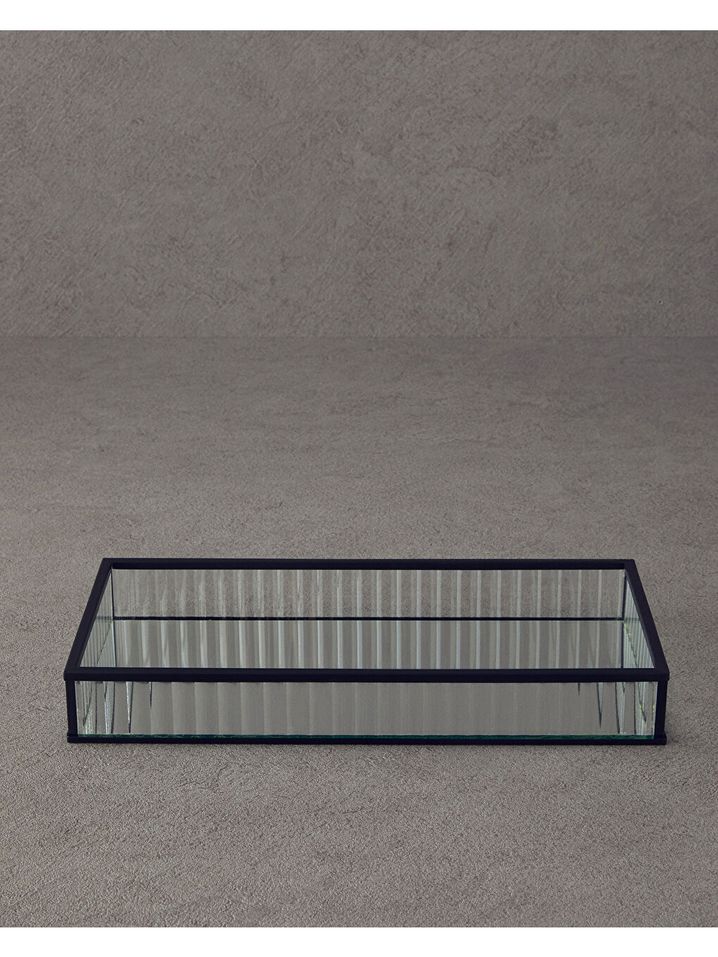 Glamour Aynalı Tepsi Siyah