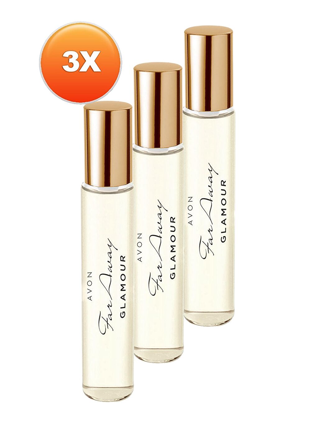 AVON Renksiz Far Away Glamour Kadın Parfüm Çanta Boyu Edp 10 Ml. Üçlü Set - 1