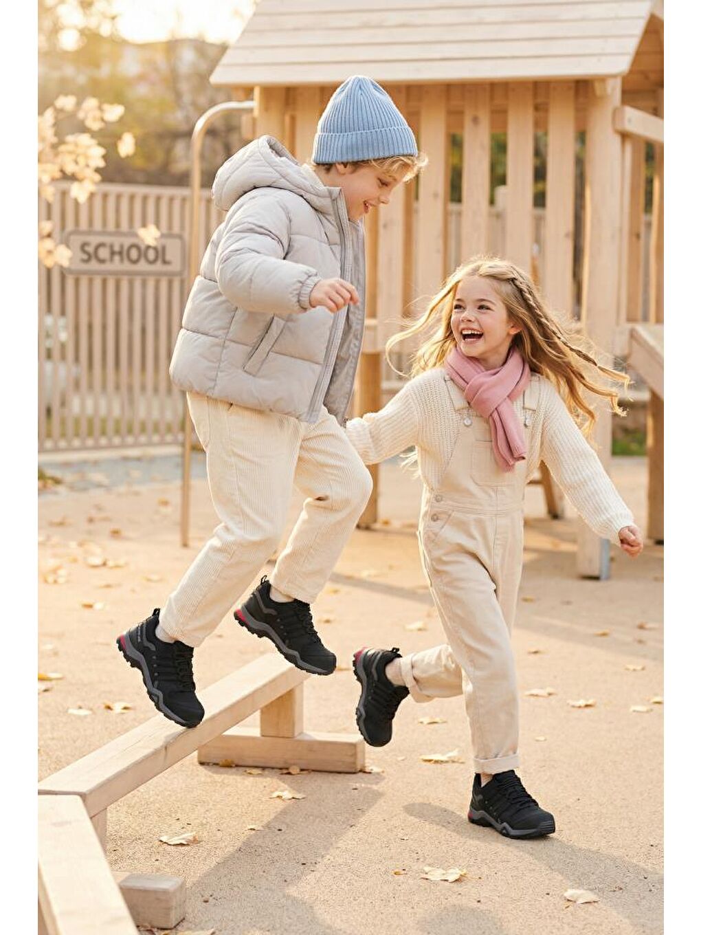 Siyah Montana Günlük Kız Çocuk Outdoor Trekking Günlük Bot 2025-3