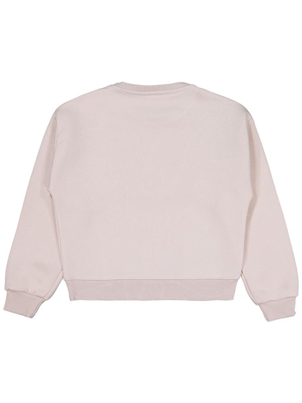 Girls Püsküllü 6-9 Yaş Sweatshirt - Bej 7-8 Yaş-1