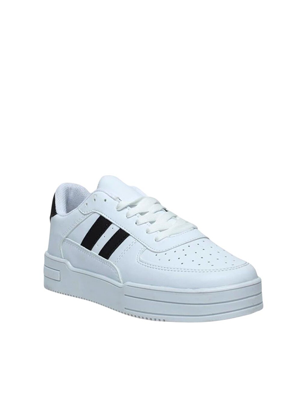 Kadın Sneaker Günlük Spor Ayakkabı Beyaz - Siyah-1
