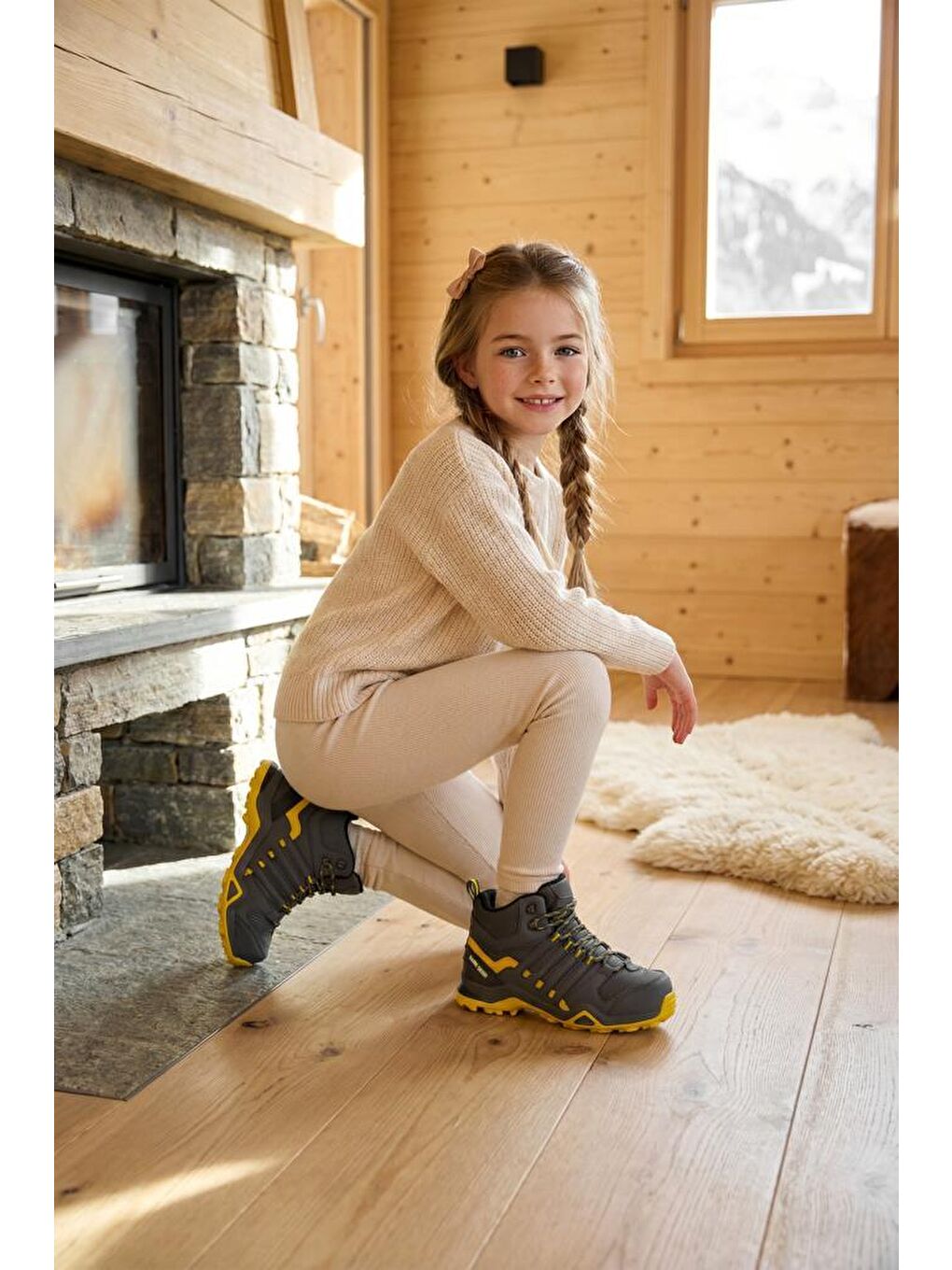 Gri Montana Günlük Kız Çocuk Outdoor Trekking Günlük Bot 2025-1