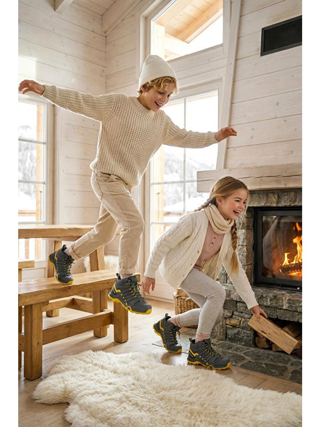 Gri Montana Günlük Kız Çocuk Outdoor Trekking Günlük Bot 2025-2