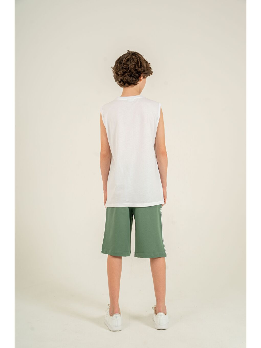 Yeşil Champion Allstar 1990 Baskılı Üst Atlet Alt Sağ Sol  Baskılı Erkek Çocuk Şort - Atlet Takımı-7