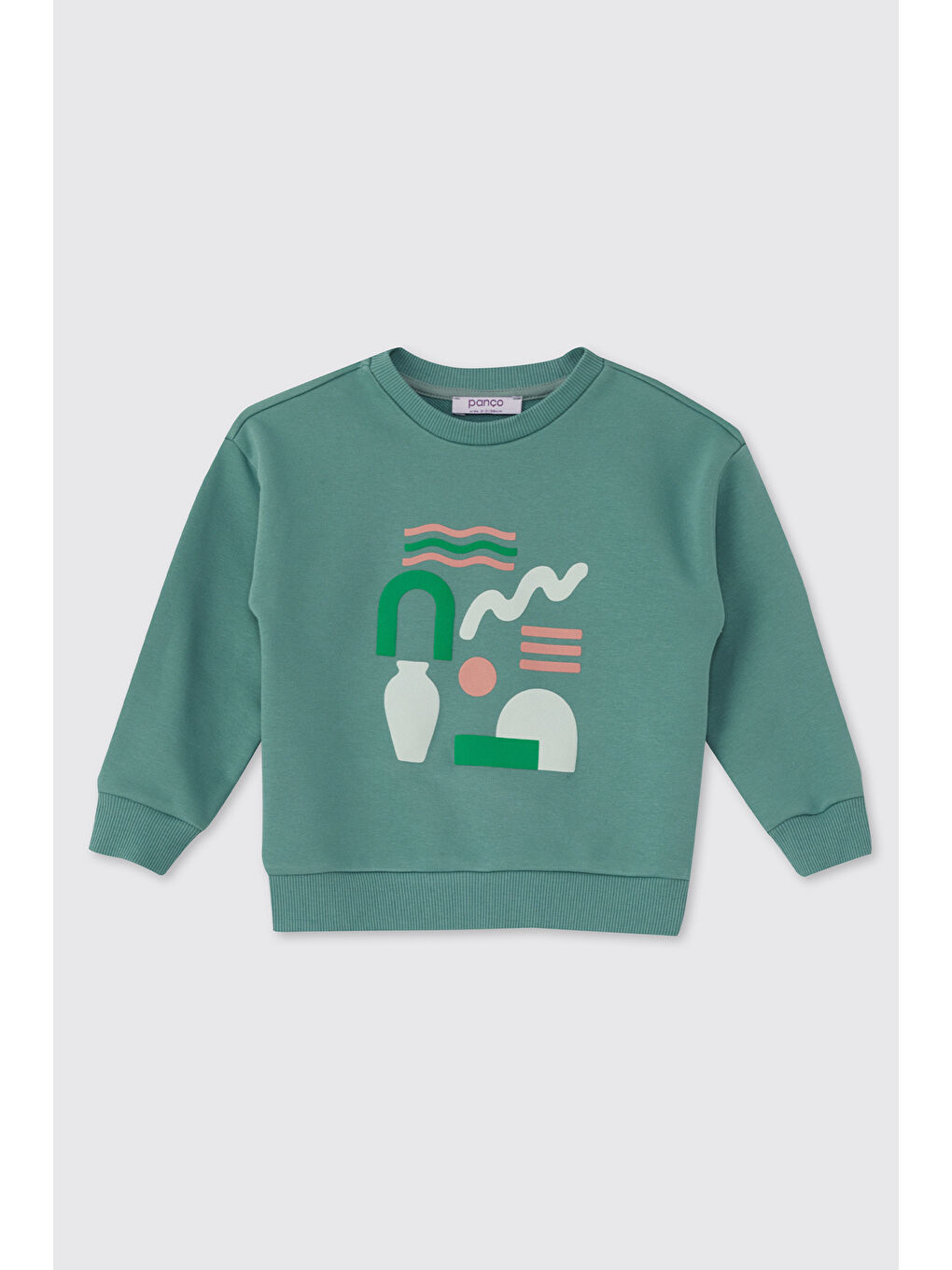 Erkek Bebek Baskılı Yeşil Sweatshirt