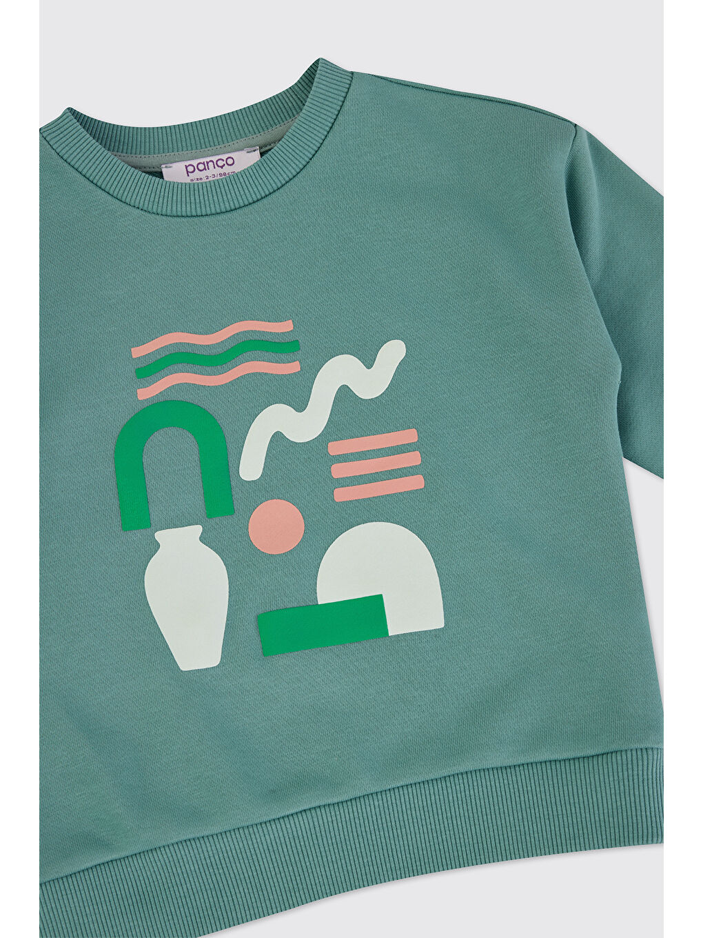 Erkek Bebek Baskılı Yeşil Sweatshirt-2