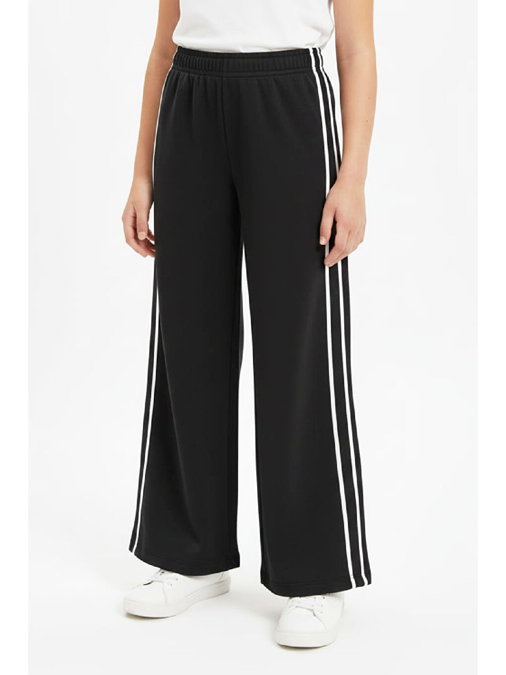 Siyah Kız Çocuk Oysho Kumaş Eşofman Alt Çift Biyeli 6-14 Yaş 12458