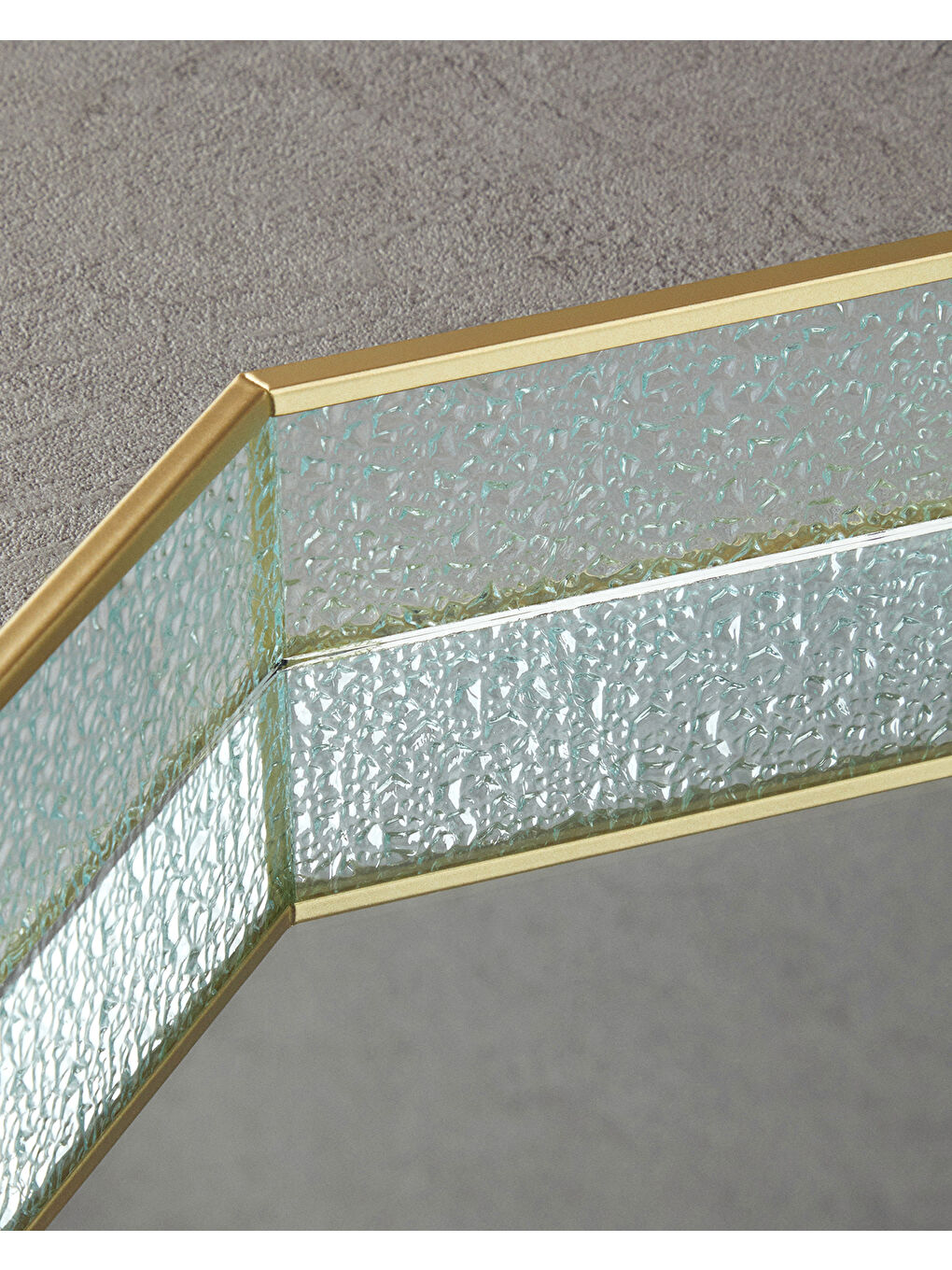 Sarı Glossy Cam Dekoratif Tepsi Gold-2