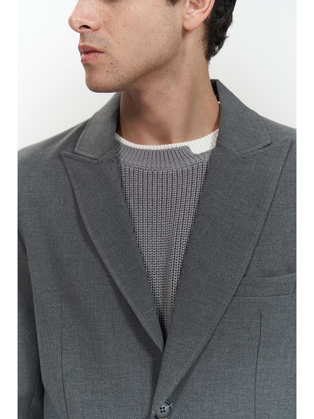 Gri Orlando Füme Erkek Ceket Pantolon Takım-4