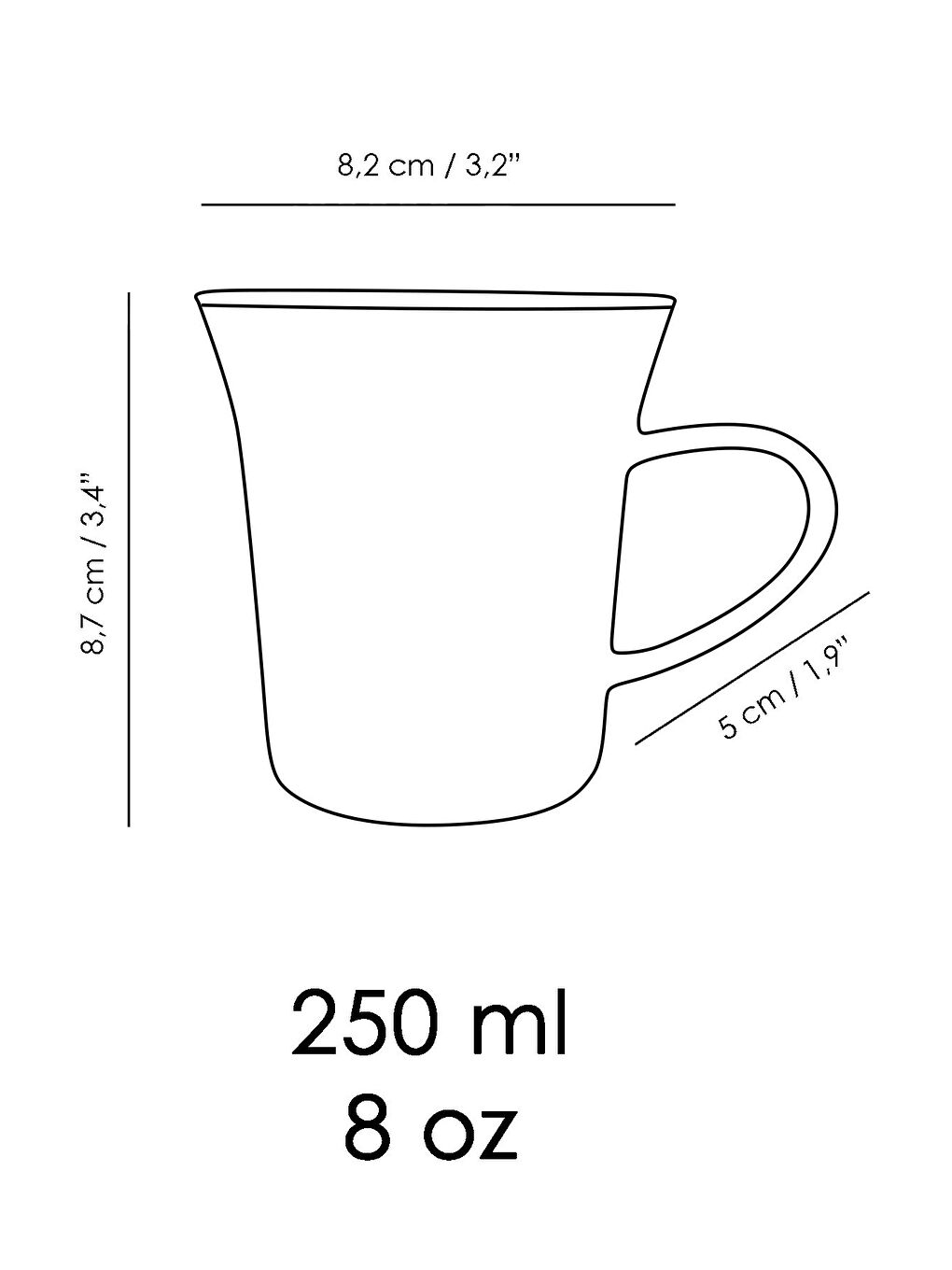 Renksiz 6'lı Kulplu Cam Çay Bardağı Takımı Borosilikat Cam Kupa Bardak Ofis Çay Kahve Bardağı 250 ml-4