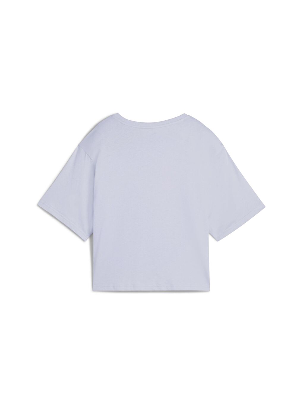 Essentials Cropped No 1 Logo Kadın Mavi Yuvarlak Yaka Tişört-4