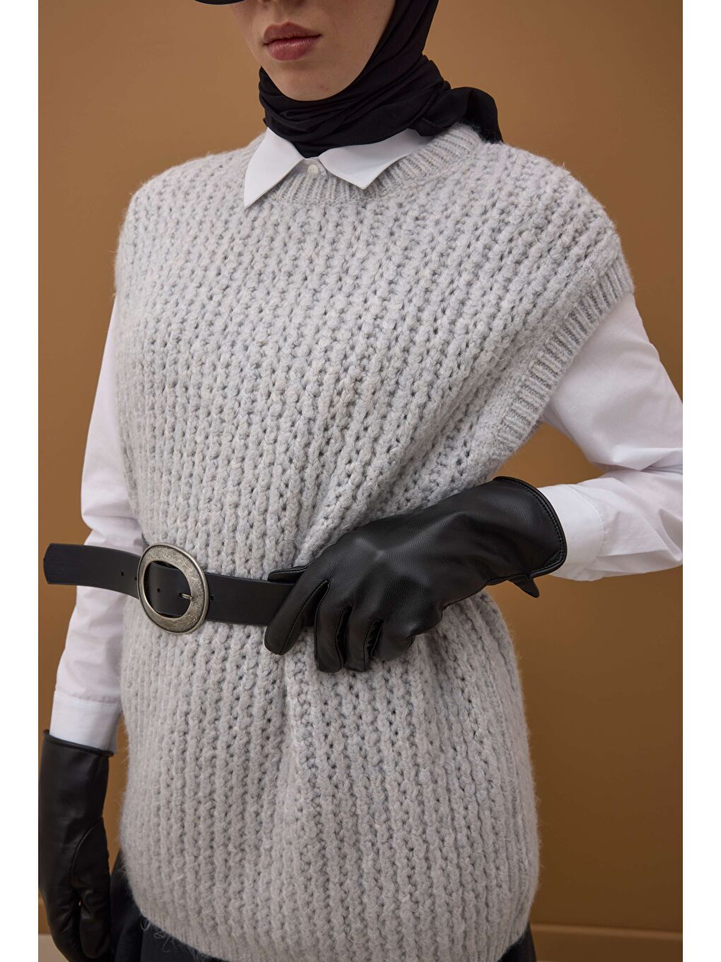 %100 Deri Kısa Eldiven Siyah-1