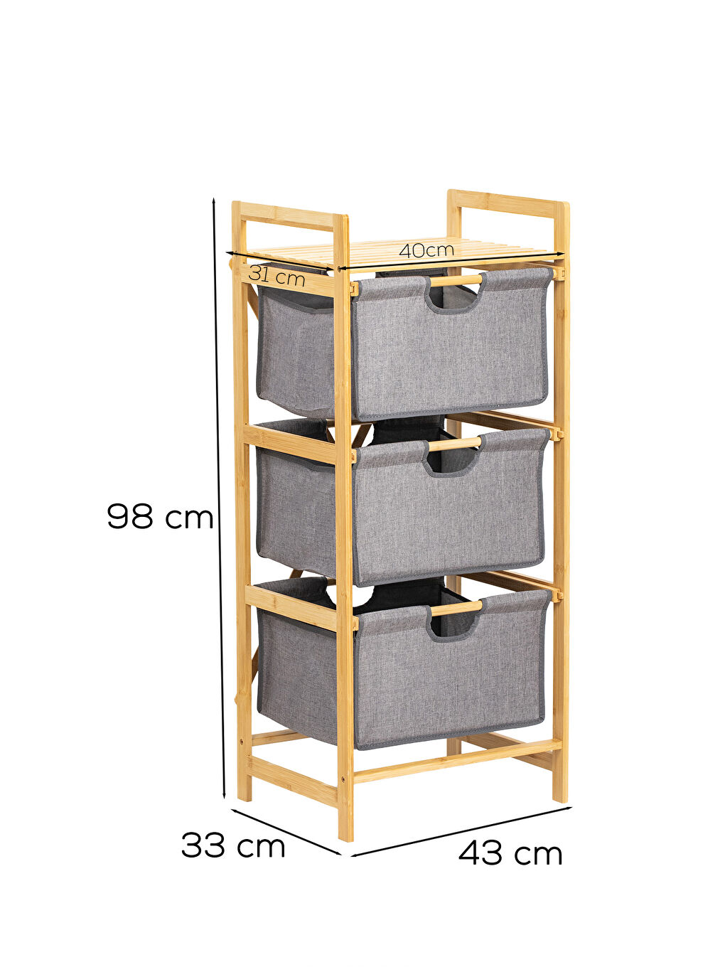 2059 3 Katlı Çok Amaçlı Çekmeceli Organizer Oyuncak Sepeti Banyo Mutfak Düzenleyicisi-4