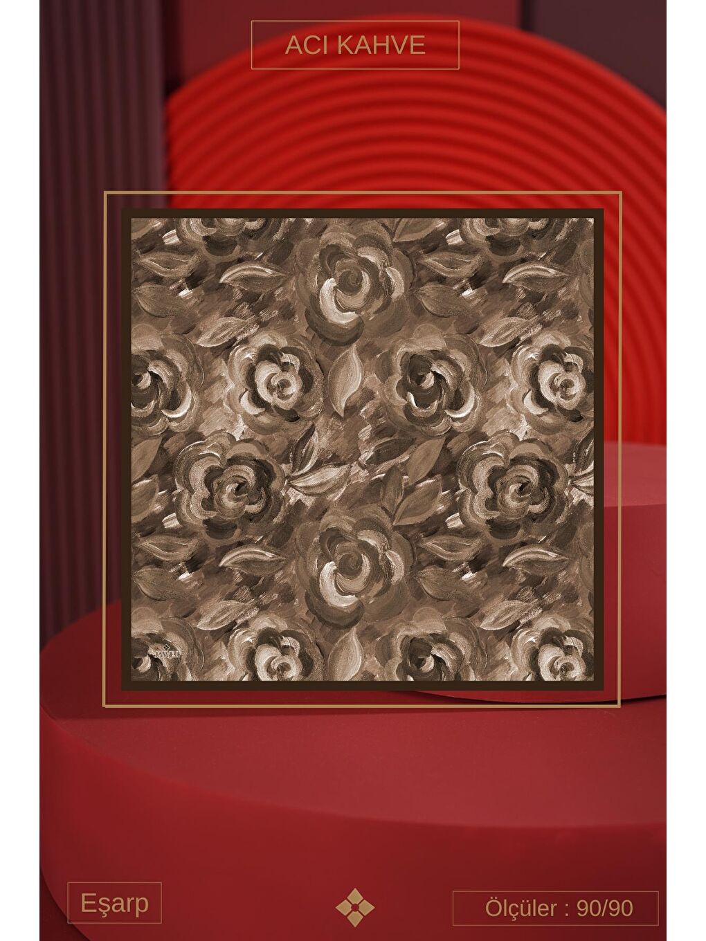 Kahverengi Kadın Mirla Soft Eşarp-3