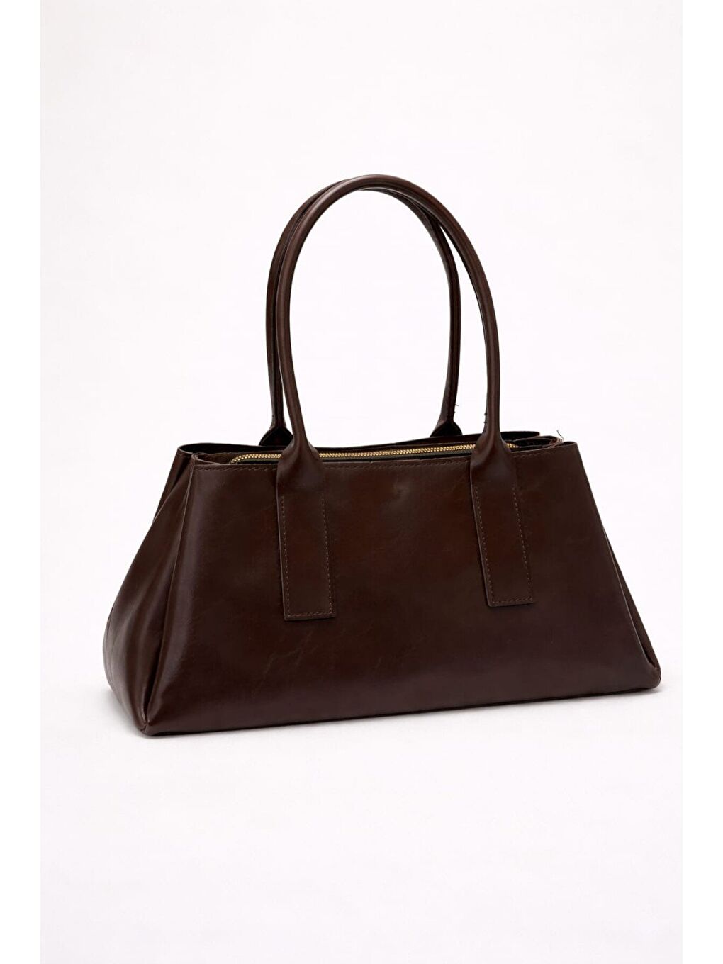 Kahverengi Kadın Minimalist Baget Omuz Çantası - Modern Tasarım El ve Kol Çantası 12660