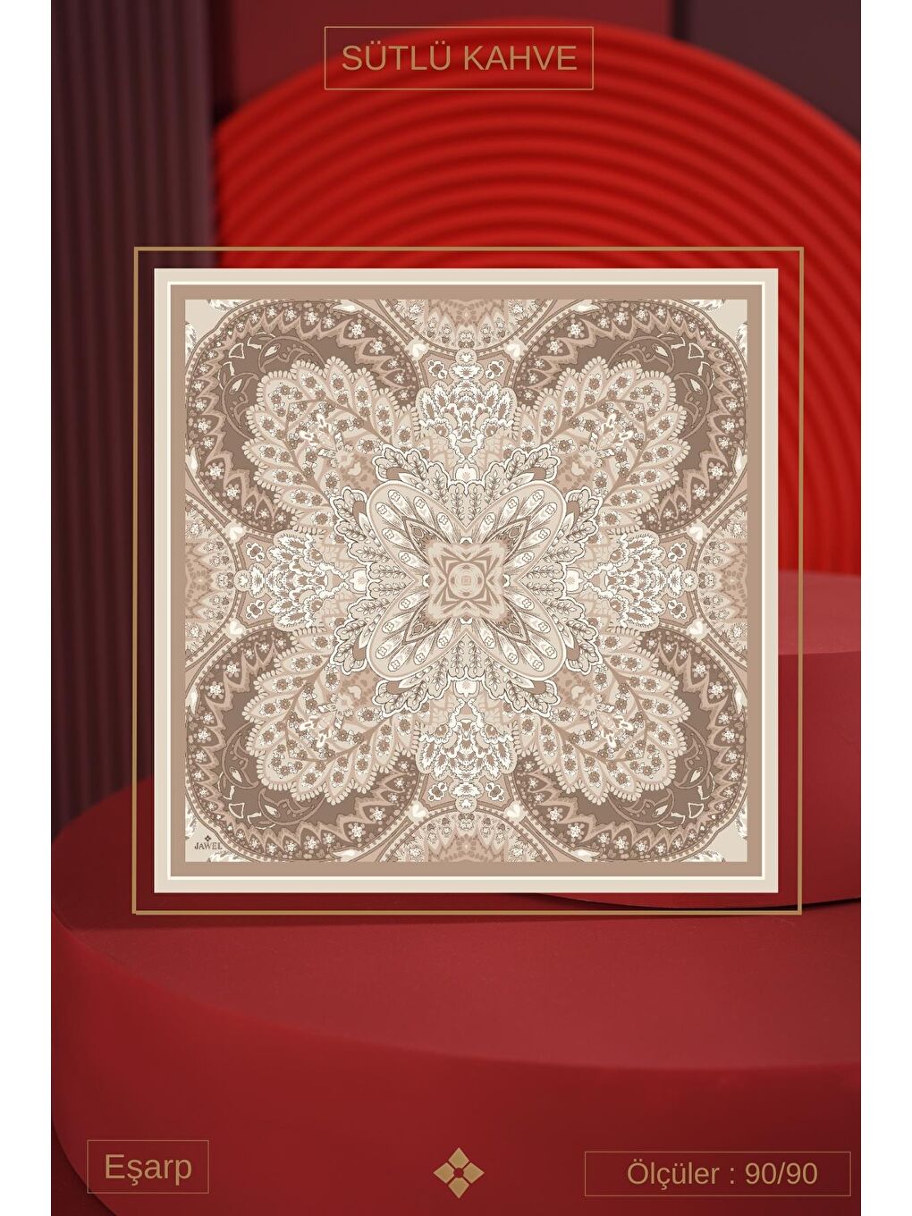 Kahverengi Kadın Capua Soft Eşarp-3