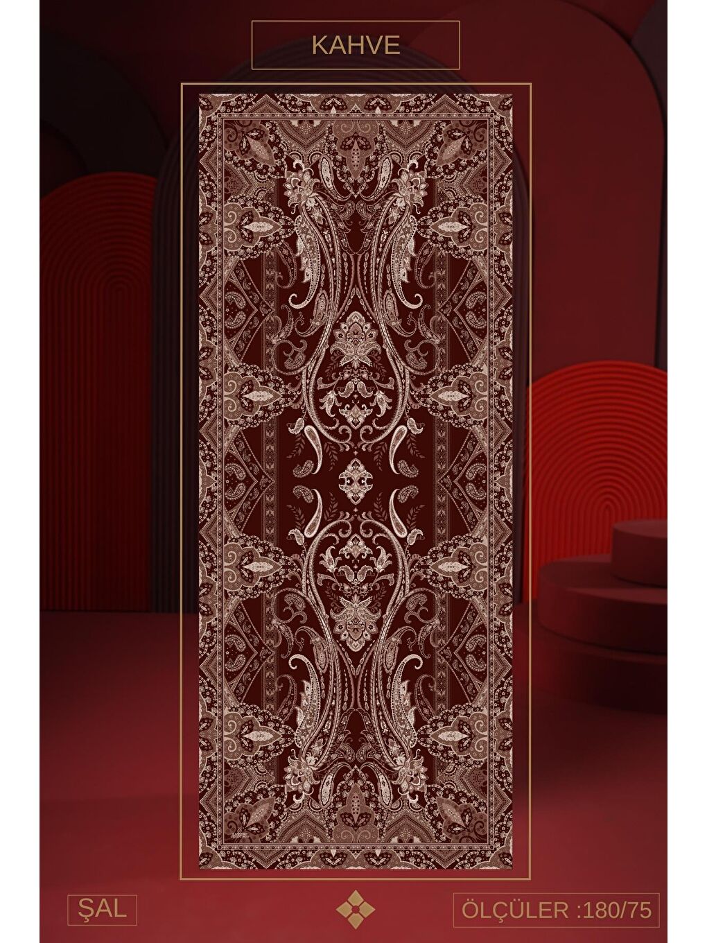 Kahverengi Kadın Teos Soft Şal-1