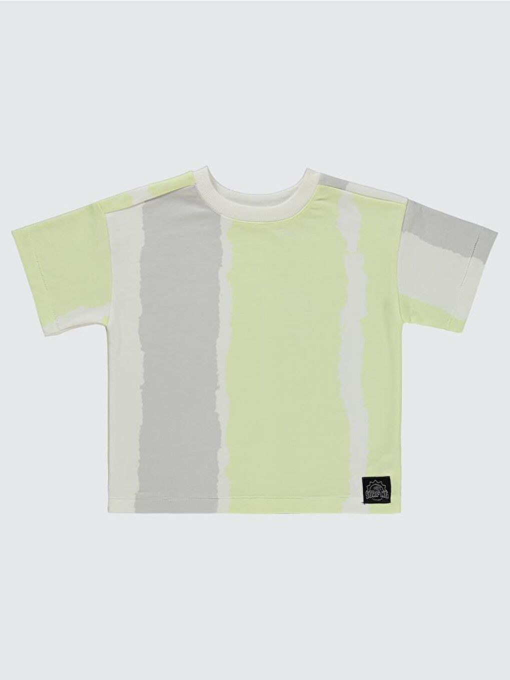 Ekru Boys Dikey Batik Empirme 6-9 Yaş Tişört-2